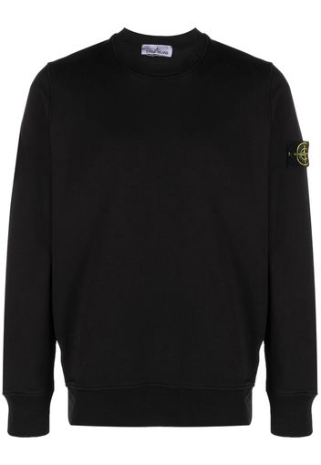 Stone Island Compass-patch crew-neck sweatshirt - Nero