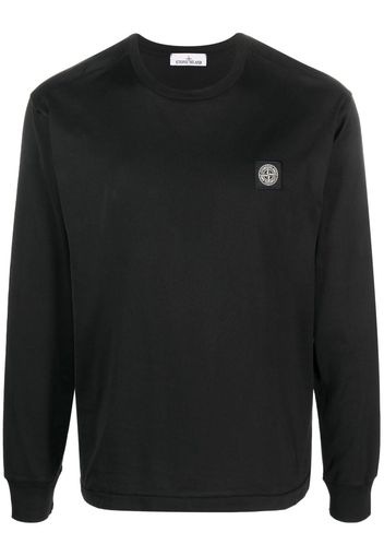 Stone Island Compass-patch long-sleeve T-shirt - Nero