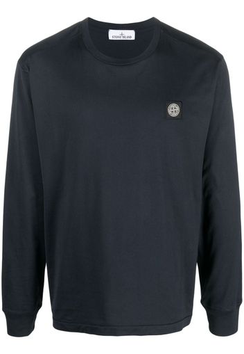 Stone Island Compass-patch crew neck sweatshirt - Blu