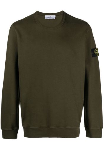 Stone Island Compass-patch cotton sweatshirt - Verde