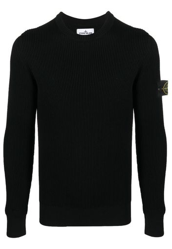 Stone Island logo-patch knit jumper - Nero