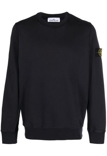 Stone Island Compass-patch crew-neck sweatshirt - Blu