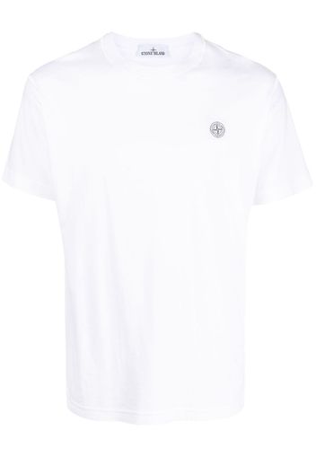 Stone Island T-shirt con applicazione Compass - Bianco