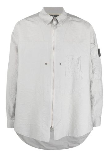 Stone Island Shadow Project Giacca-camicia con applicazione Compass - Grigio