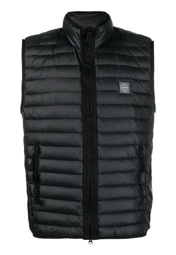 Stone Island Gilet trapuntato con applicazione Compass - Nero