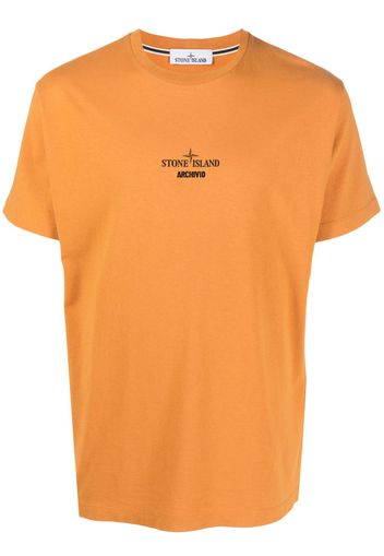 Stone Island logo-print cotton T-shirt - Giallo