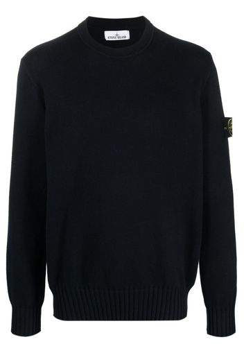 Stone Island Compass-motif cotton-blend jumper - Blu