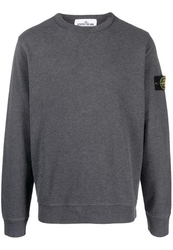 Stone Island Compass-patch cotton sweatshirt - Grigio