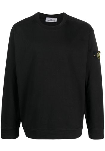 Stone Island logo-patch cotton sweatshirt - Nero