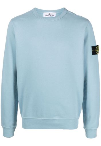 Stone Island Compass-patch cotton sweatshirt - Blu