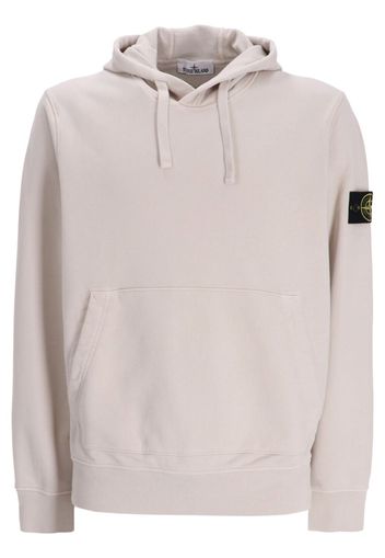 Stone Island Compass-appliqué cotton hoodie - Toni neutri