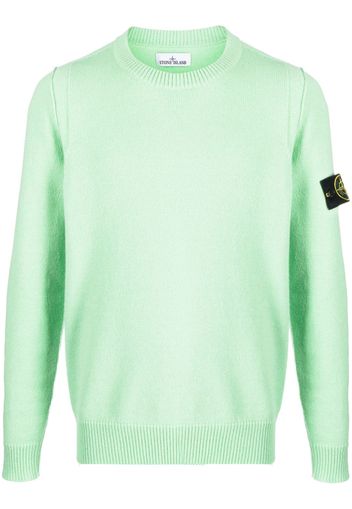 Stone Island Compass-motif crew-neck jumper - Verde