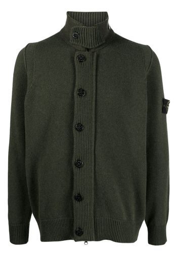 Stone Island Compass-motif knitted cardigan - Verde