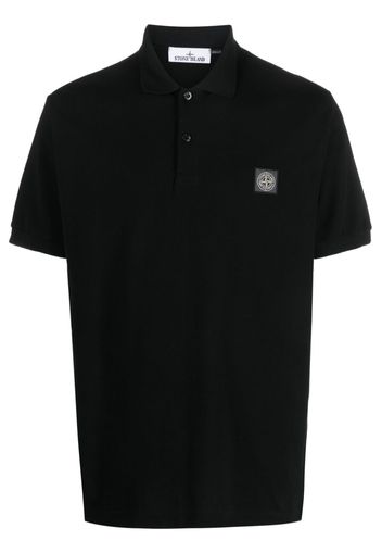 Stone Island Compass-patch polo shirt - Nero