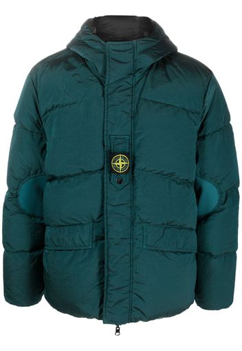 Stone Island Compass-motif down puffer jacket - Verde