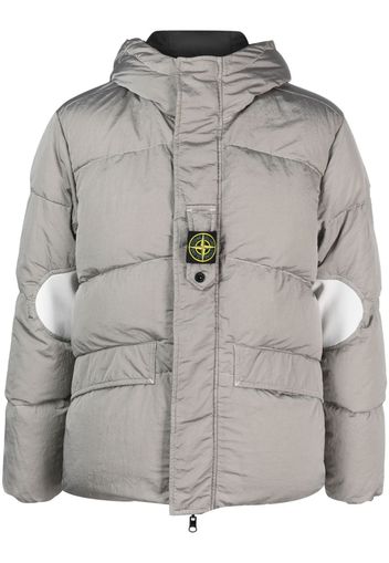 Stone Island Compass-motif down puffer jacket - Grigio