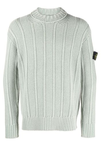 Stone Island virgin wool tricot-knit jumper - Verde