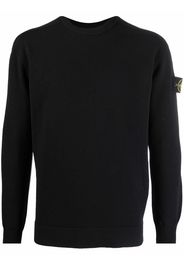 Stone Island logo-patch crew neck sweatshirt - Nero