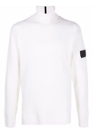 Stone Island Shadow Project logo-patch roll-neck jumper - Bianco