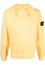 Stone Island Compass-patch cotton hoodie - Giallo