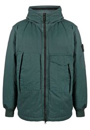 Stone Island Compass-patch hooded jacket - Verde