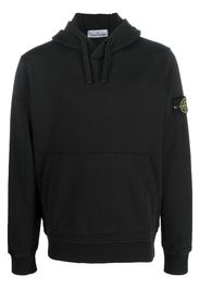 Stone Island Compass-patch drawstring hoodie - Nero