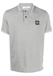 Stone Island logo-patch short-sleeved polo shirt - Grigio