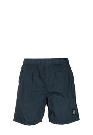 Stone Island embroidered-logo swim shorts - Blu