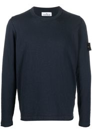 Stone Island logo-patch sleeve jumper - Blu