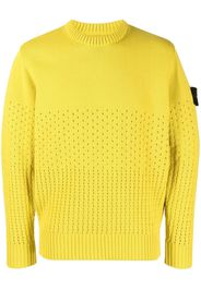 Stone Island perforated-knit jumper - Giallo