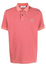 Stone Island logo-patch polo shirt - Rosso