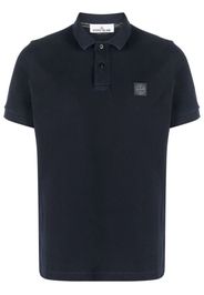 Stone Island logo-patch polo shirt - Blu