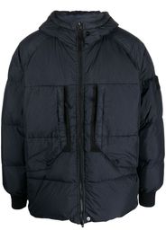 Stone Island Compass-patch puffer jacket - Blu