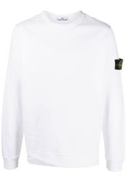 Stone Island Compass-patch cotton sweatshirt - Bianco