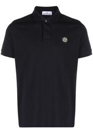 Stone Island Compass logo-embroidered cotton polo shirt - Blu