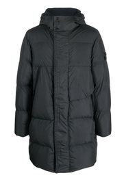 Stone Island hooded midi padded down jacket - Nero