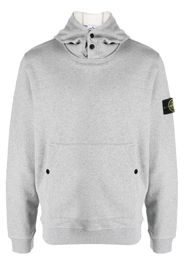 Stone Island Compass-motif cotton hoodie - Grigio