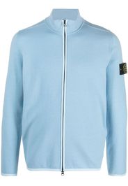 Stone Island Compass-patch zip-up sweatshirt - Blu