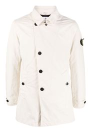 Stone Island Compass-patch single-breasted coat - Toni neutri