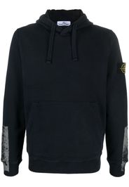 Stone Island Compass-motif cotton hoodie - Blu