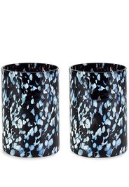 Macchia su Macchia' black and white glasses, set of two