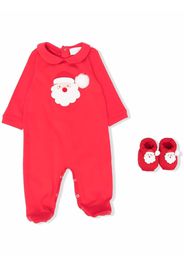 Story Loris santa print babygrow - Rosso