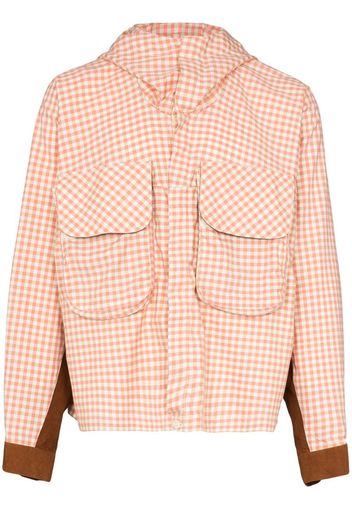 Forager gingham print cotton jacket