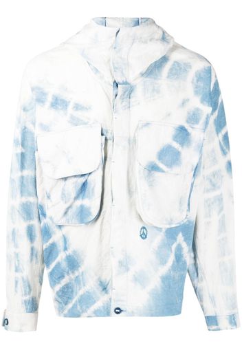 STORY mfg. Giacca con fantasia tie-dye Forager - Blu