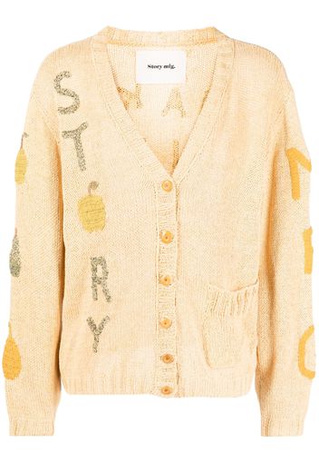 STORY mfg. Twinsun appliqué-detailing cardigan - Giallo