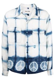 STORY mfg. Camicia con fantasia tie dye - Bianco