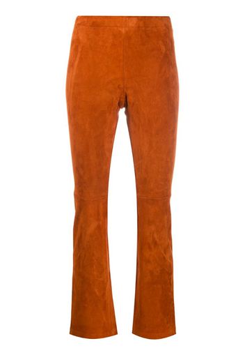 skinny-fit leather trousers