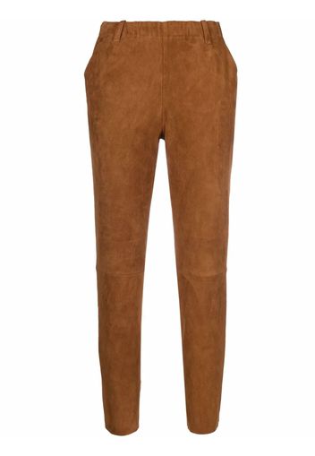 Stouls Pantaloni skinny crop - Marrone