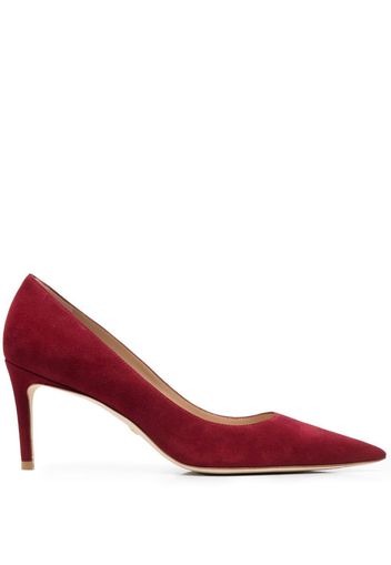 Stuart Weitzman pointed suede pumps - Rosso