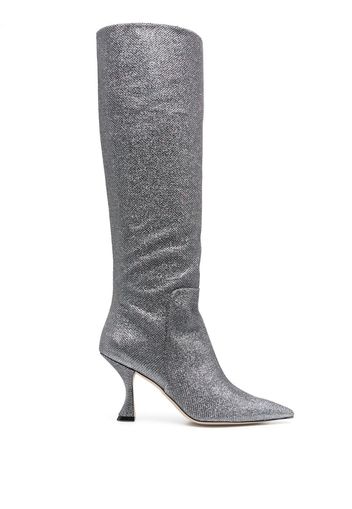 Stuart Weitzman crystal-embellished boots - Argento